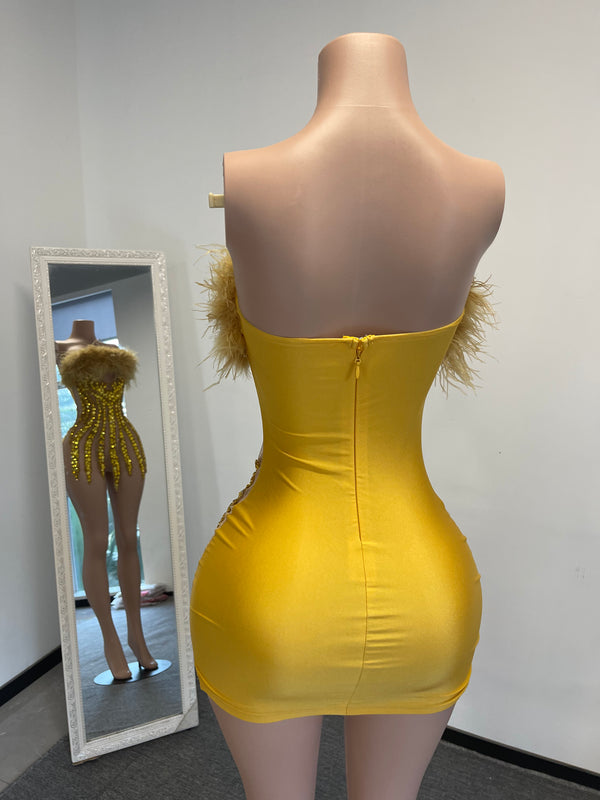 “Snob” mini dress (Preorder)- Gold