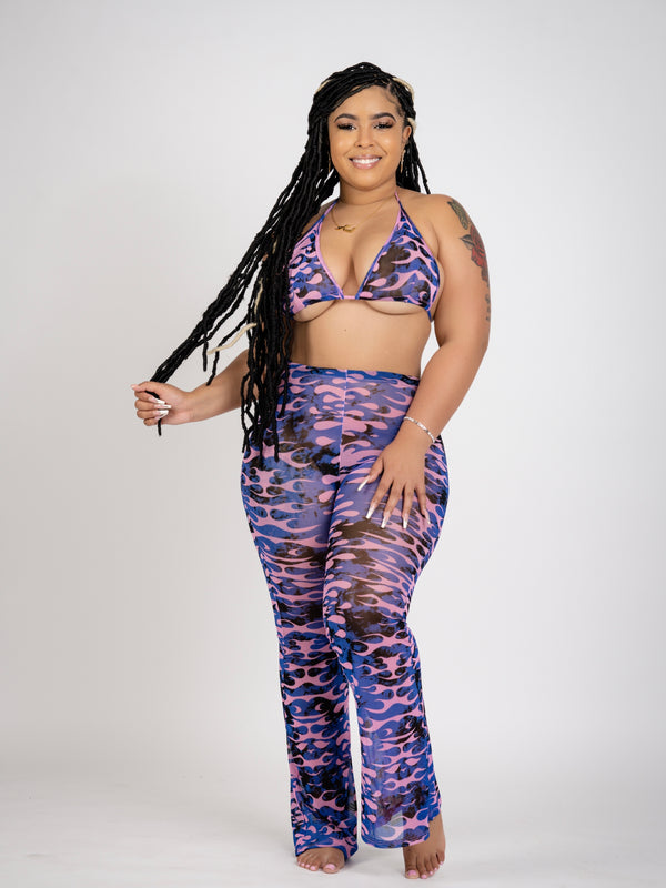 Purple Flame Pant Set